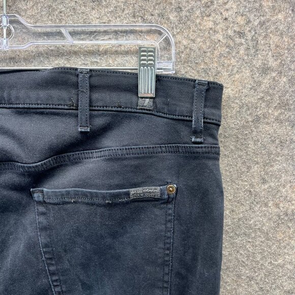 7 For All Mankind Jeans Mens 38 Black Paxtyn Luxe Performance Skinny Fit - Picture 9 of 13